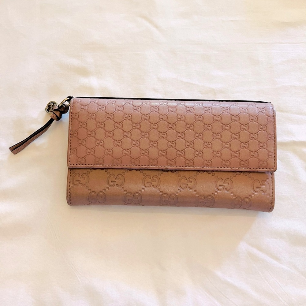 Gucci Guccissima Leather Bree Continental Wallet